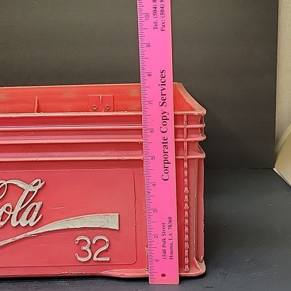 Vintage Coca-Cola Red Plastic Coke Bottle Crate Advertising Carrier 32 - Picture 3 of 7